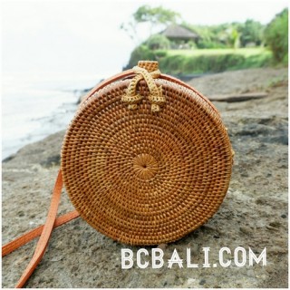 bali circle bags ata grass rattan strap handmade ethnic design